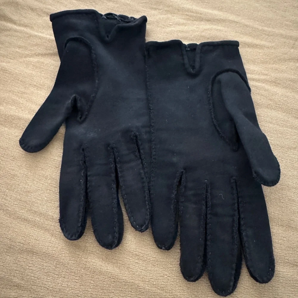 Vintage Black Short Dress Gloves XS/S